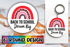 Blissful Keychain Sublimation, Back To School Product Image 1