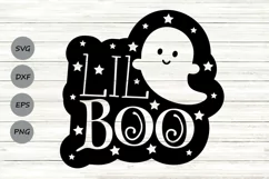 Lil Boo Svg, Halloween Svg, Kids Halloween Svg, Ghost Svg. Product Image 1