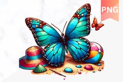 Summer Butterfly Sublimation - Clipart PNG Design Product Image 1
