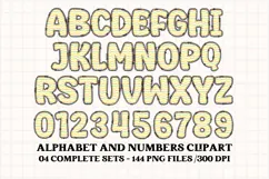 Cute Kids Monster Alphabet & Numbers doodle PNG Clipart Product Image 5