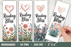 Reading Bliss Floral Bookmark Sublimation Product Image 1