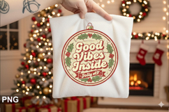 Good Vibes Inside Sublimation - Christmas PNG Design Product Image 1