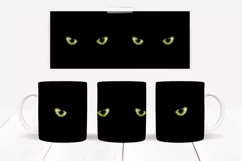 Cats Eyes Mug Wraps 10 Colours PNG & JPG Product Image 8