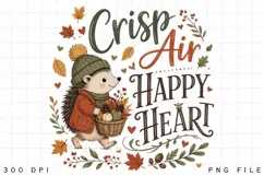 Crisp Air Happy Heart PNG Sublimation Design - Cute Fall Product Image 5