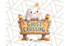 Pastel Halloween Town PNG Clipart, Spooky Shops & Homes Png Product Image 3