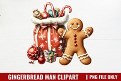 Gingerbread Man Clipart PNG Product Image 1