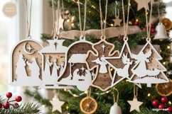 Nativity Scene Ornaments SVG Bundle | Christmas | Laser Cut Product Image 2