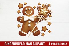 Gingerbread Man Clipart PNG Product Image 1