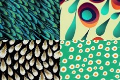 Peacock Seamless Patterns Backgrounds Product Image 2