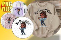 Fun TSHIRT Art Ideas PNG, Afro Woman Product Image 1