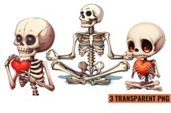 Christmas Skeleton Sublimation Clipart Product Image 1