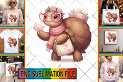 Playful TSHIRT Gift Ideas PNG, Turtle Product Image 1