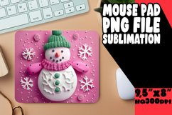 Snowman 3D Mouse Pad Winter Holiday Sublimation PNG Product Image 1