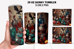 Skinny Tumbler 20oz Wrap Design,Halloween Tumbler PNG Design Product Image 1
