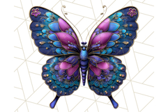 Metallic Butterfly Clipart PNG Clipart, Vibrant Butterfly Product Image 3