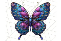 Metallic Butterfly Clipart PNG Clipart, Vibrant Butterfly Product Image 3