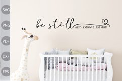 Be Still And Know I Am God Farmhouse Sign SVG Design Product Image 2