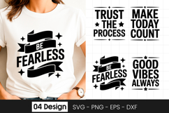 Fearless Mindset Strong Quote SVG PNG Product Image 1