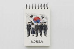 This dignified illustration portrays a group of Korean inde Product Image 5