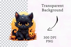 Cute cat halloween clipart, cat sublimation Product Image 2