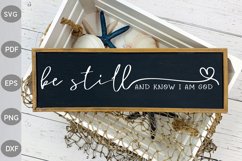 Be Still And Know I Am God Farmhouse Sign SVG Design Product Image 3