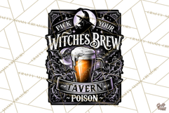 Pick Your Witches Brew Halloween PNG Sign Graphic Beer Art Product Image 3