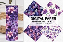 Verbena Flowers Seamless Pattern Digital paper Product Image 1