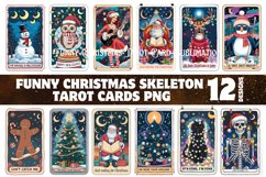 Funny Christmas Tarot Card Sublimation Clipart Bundle PNG Product Image 1