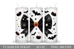 Halloween Bow Tumbler Design. Halloween Sublimation Product Image 1
