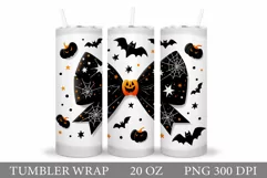 Halloween Bow Tumbler Design. Halloween Sublimation Product Image 1