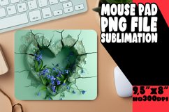 Lovely Heart Mousepad Design: Blossom Embrace Product Image 1