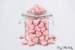 Retro Valentine Day Clipart PNG Product Image 1
