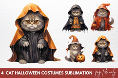Cat Halloween Costumes clipart Designs Product Image 1