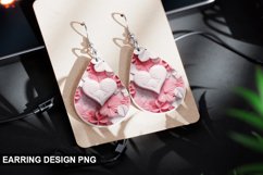 Valentines Day Teardrop Sublimation- Valentines Day Earring Product Image 1
