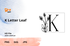 Letter Leaf Monogram Product Image 1