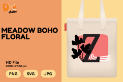 Meadow Boho Floral Monogram Product Image 1