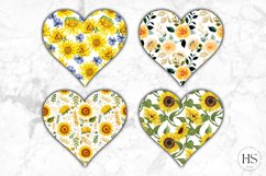 Valentine&#039;s Day Floral Heart Sublimation, Floral Heart PNG Product Image 2