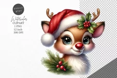 Christmas clipart, Reindeer clipart, Winter clipart Product Image 1