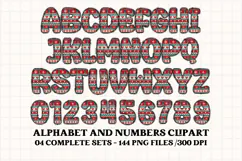 Christmas Alphabet png clipart, christmas doodle letters Product Image 5