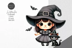 Halloween clipart, Witch clipart, Autumn clipart Product Image 1
