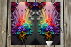 3 D Flowers | 14 Summer Skinny tumbler Sublimation designs Product Image 11