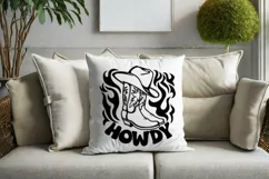 Cowboy boots and hat svg cut file, Howdy cowboy rodeo Product Image 6
