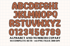 Fall Autumn Alphabet png clipart, fall autumn letters doodle Product Image 5