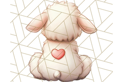 Cute Back View Sitting Animal Clipart PNG From Behind Product Image 3