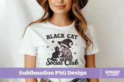 Vintage Funny Sarcastic Feral Witch Raccoon Halloween PNG Product Image 2