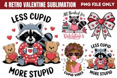 Retro Valentines Sublimation Bundle PNG Product Image 9