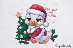 Funny Christmas Duck Sublimation Clipart PNG Product Image 1