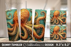 Octopus Tumbler Sublimation Design Product Image 1