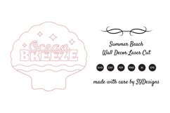 Summer Beach Wall Decor Laser Cut SVG Product Image 2