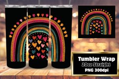 Black Canvas Rainbow: Sublimation Tumbler Artistry Product Image 1
